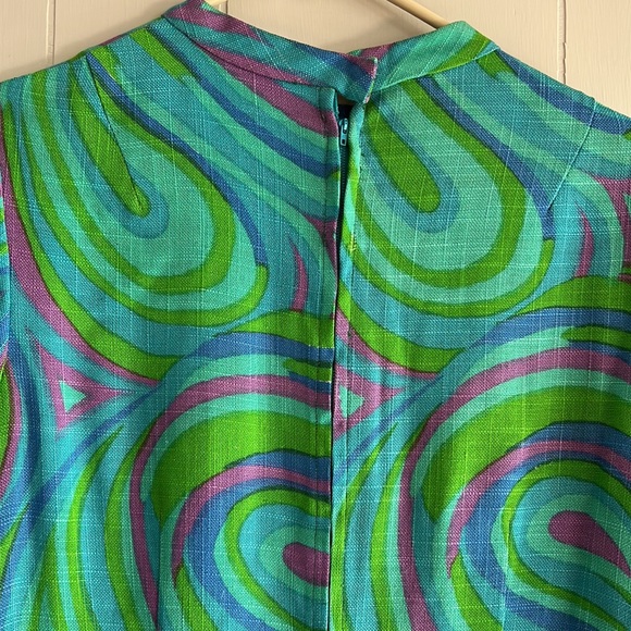 Vintage Handmade 60s Mod Mini Dress - Picture 9 of 13